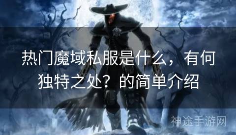 热门魔域私服是什么，有何独特之处？的简单介绍