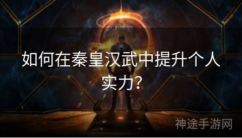 如何在秦皇汉武中提升个人实力？
