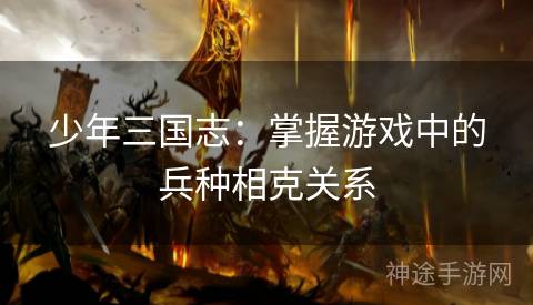 少年三国志:掌握游戏中的兵种相克关系 少年三国志:掌握游戏中的兵种相克关系
