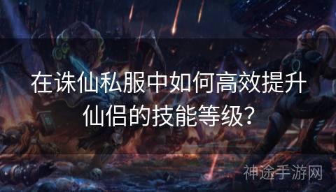 在诛仙私服中如何高效提升仙侣的技能等级？