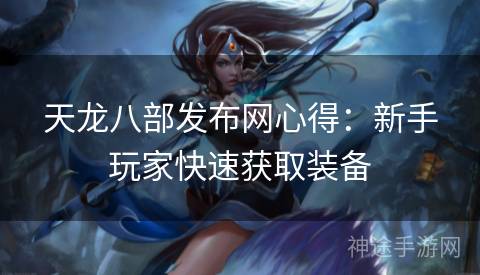 天龙八部发布网心得：新手玩家快速获取装备