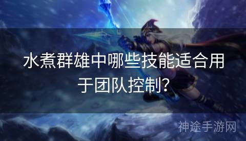 水煮群雄中哪些技能适合用于团队控制？