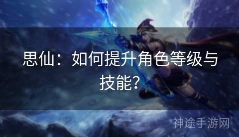 思仙：如何提升角色等级与技能？