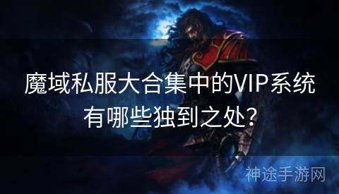 魔域私服大合集中的VIP系统有哪些独到之处？