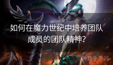 如何在魔力世纪中培养团队成员的团队精神？