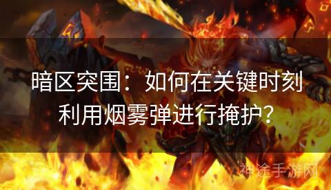 暗区突围：如何在关键时刻利用烟雾弹进行掩护？