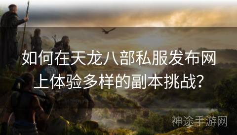 如何在天龙八部私服发布网上体验多样的副本挑战？