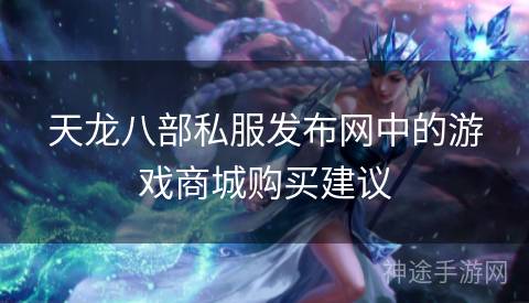 天龙八部私服发布网中的游戏商城购买建议