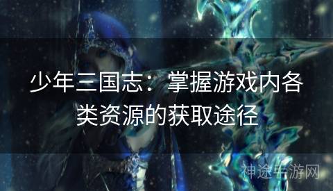 少年三国志：掌握游戏内各类资源的获取途径