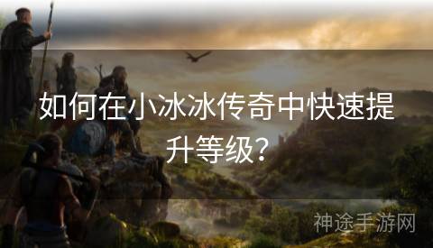 如何在小冰冰传奇中快速提升等级？