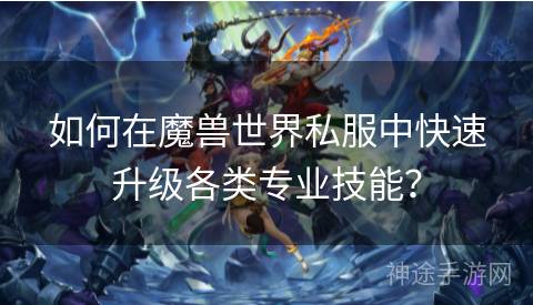 如何在魔兽世界私服中快速升级各类专业技能？