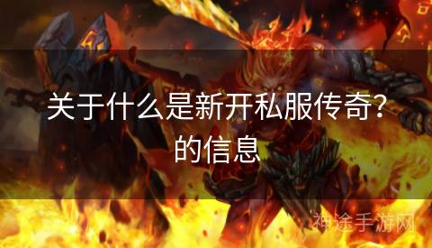 关于什么是新开私服传奇？的信息