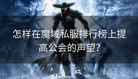 怎样在魔域私服排行榜上提高公会的声望？