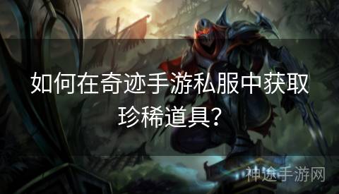 如何在奇迹手游私服中获取珍稀道具？