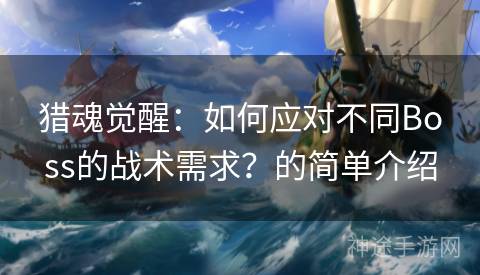 猎魂觉醒：如何应对不同Boss的战术需求？的简单介绍
